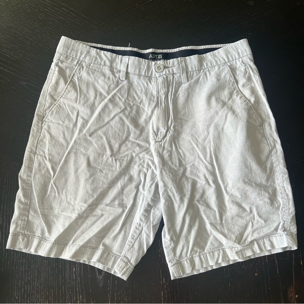 Apt. 9 Premier Flex Men's Light Gray Flat Front Shorts